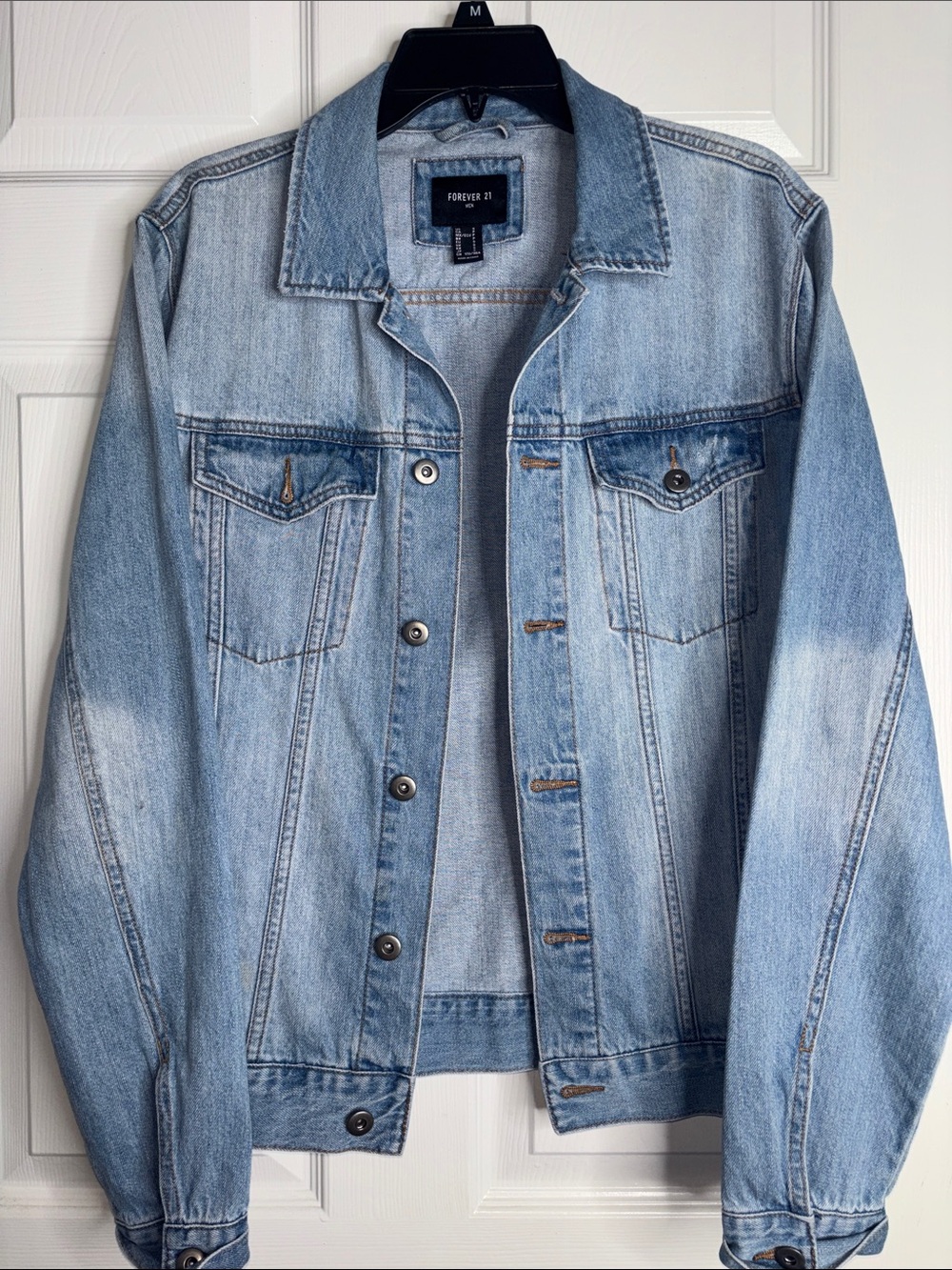 Forever 21 Light Blue Washed Denim Jacket